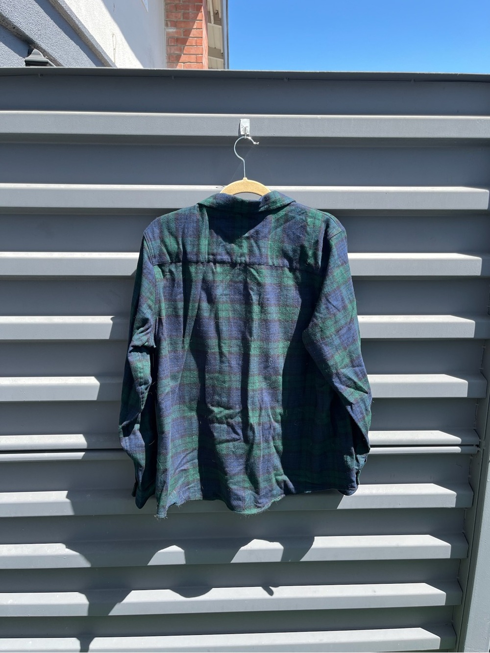 Women's Green & Navy Plaid Button-Up Shirt - Picture 3 of 4